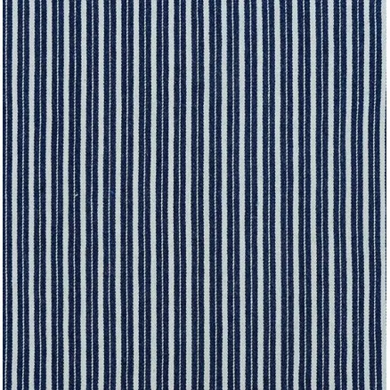 Denim Stoff 145cm 008 Mørkeblå Striber - 50cm