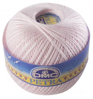 DMC Petra nr. 8 Heklegarn Unicolor 54461 Lys rosa